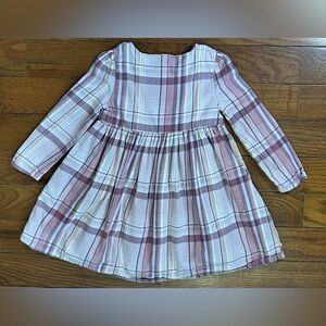 OshKosh B’gosh Plaid Dress Pink Girls 4T Long Sleeve Cotton